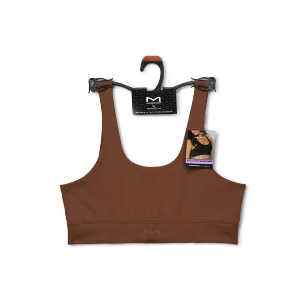 Maidenform Seamless Scoop Crop Wireless Bra MBW107 Brown XXXL New